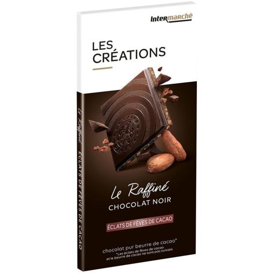 TABLETTE DE CHOCOLAT NOIR LE RAFFINÉ LES CRÉATIONS 100G