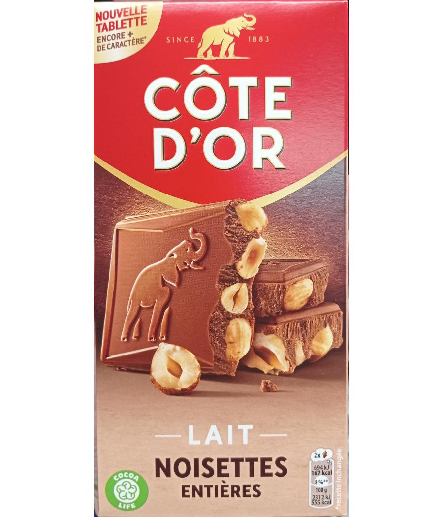 CHOCOLAT AU LAIT  NOISETTE COTE D OR 180G