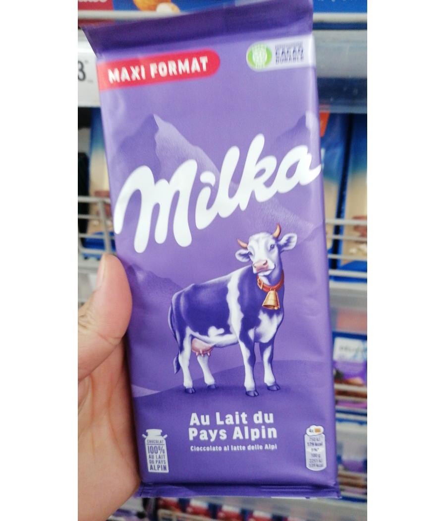 TABLETTE DE  CHOCOLAT LAIT MILKA 200 G