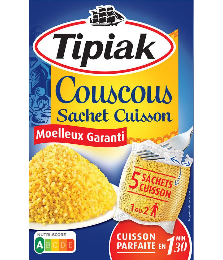 COUSCOUS SACHET CUISSON TIPIAK 5 SACHETS DE 100G