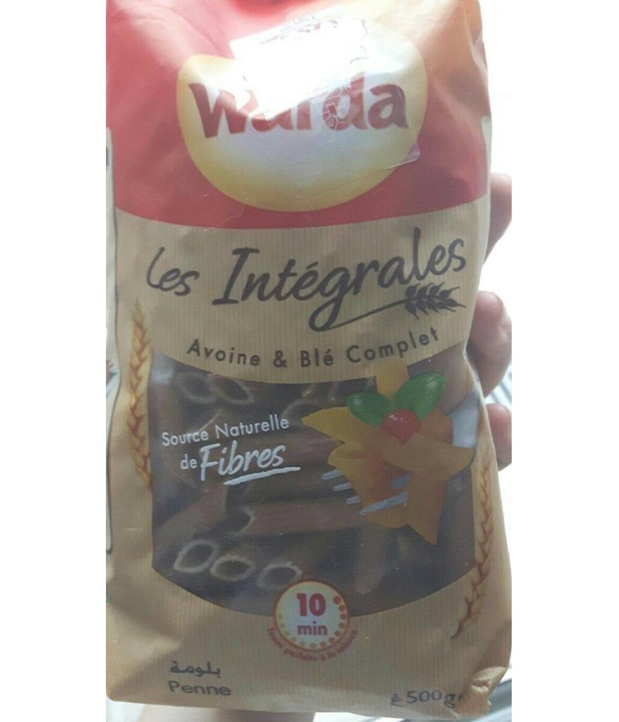 PATES PENNE AVOINE ET BLE COMPLET LES INTEGRALES WARDA 500G