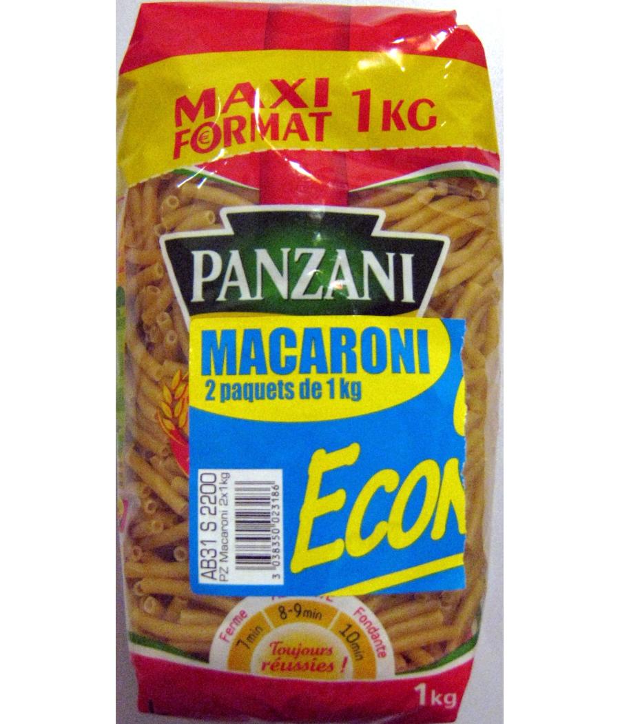 MACARONI (MAXI FORMAT) OFFRE ECONOMIQUE 2 X 1 KG