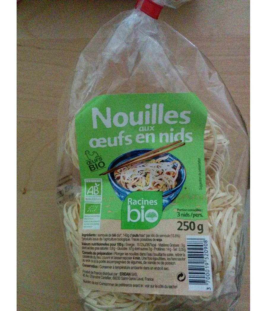 NOUILLES AUX OEUFS EN NIDS RACINES BIO 250G