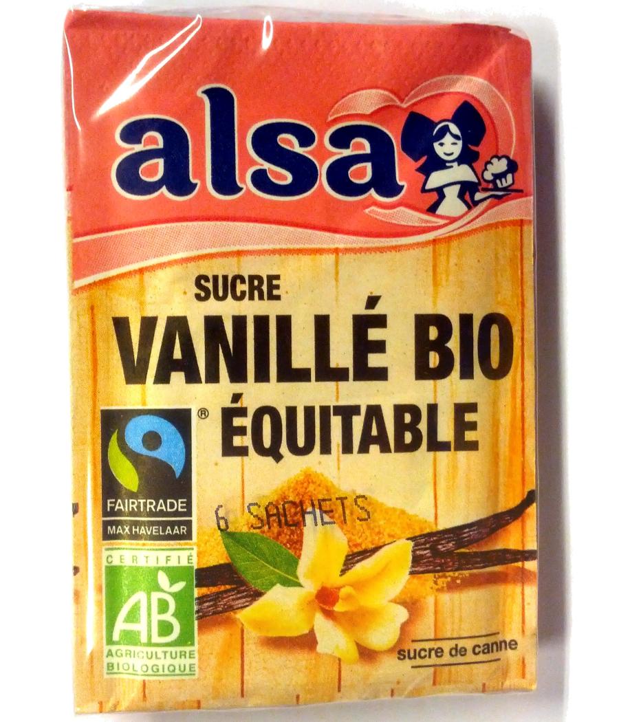 SUCRE VANILLE BIO EQUITABLE SUCRE DE CANNE ALSA 6 X 7,5G