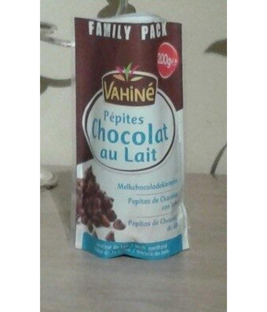 PEPITES CHOCOLAT AU LAIT VAHINE 200G