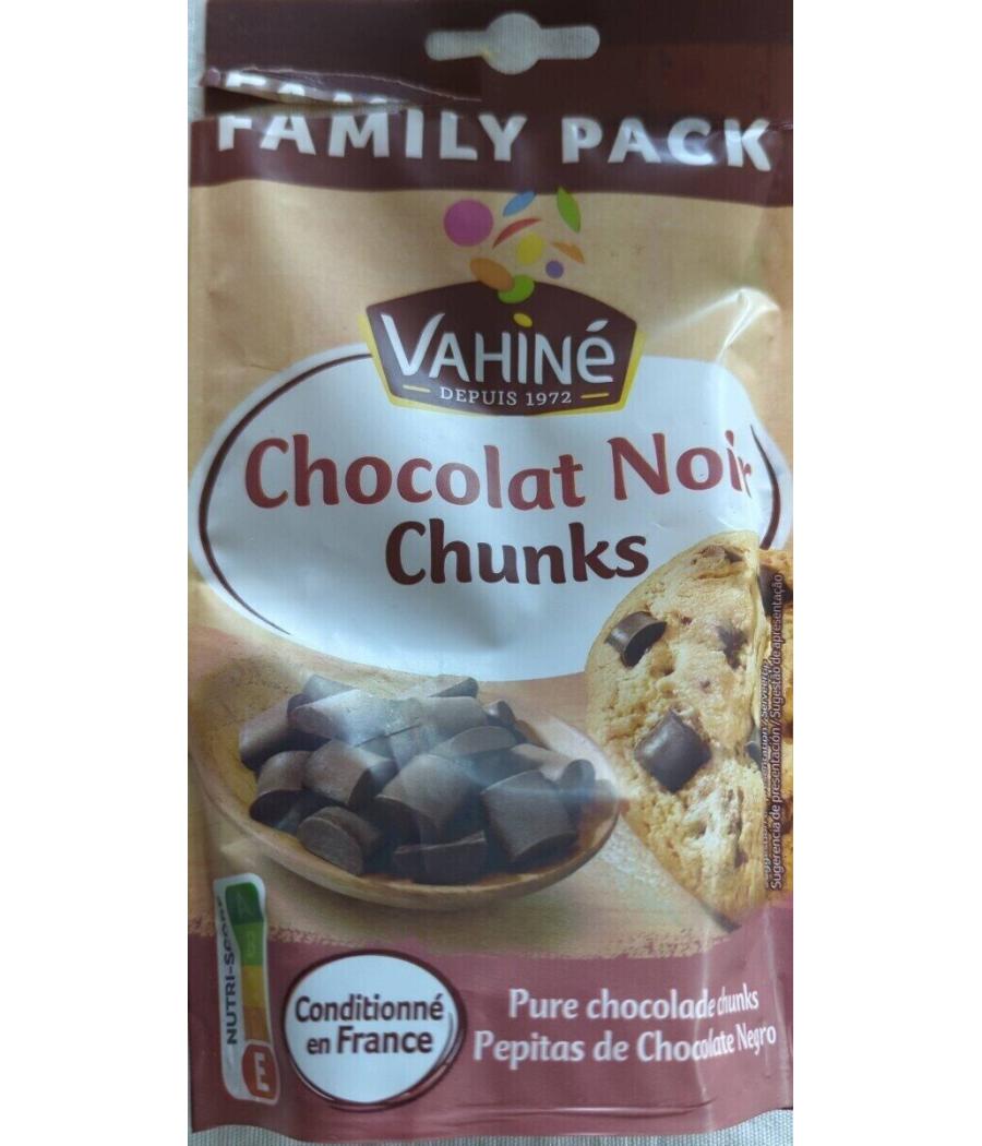 CHOCOLAT NOIR CHUNKS VAHINE 180G