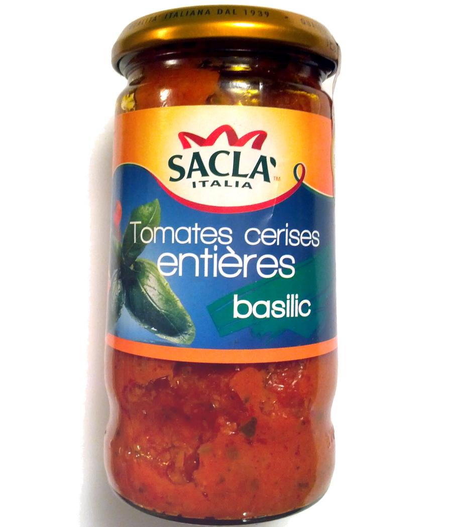 SAUCE TOMATES CERISES ENTIERES BASILIC 345G