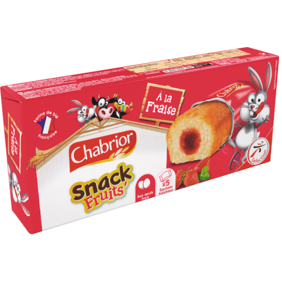 GATEAUX FOURRES A LA FRAISE CHABRIOR 150G