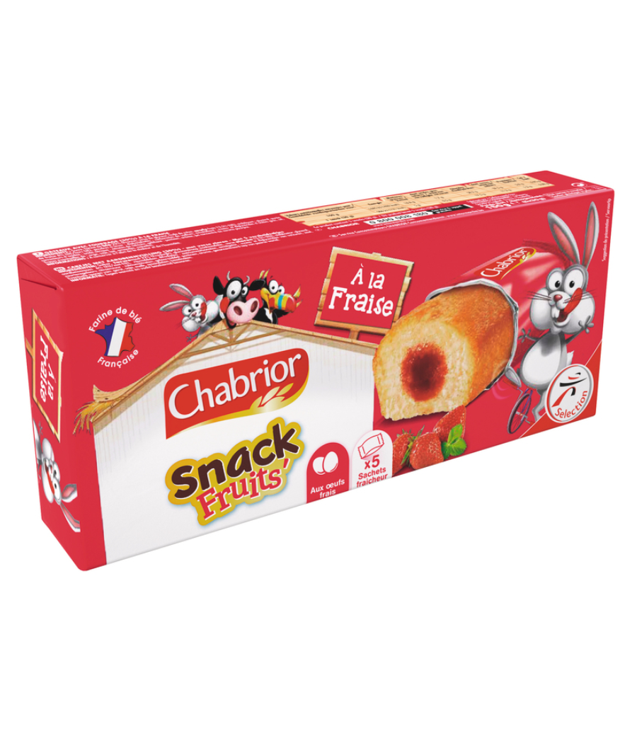 GATEAUX FOURRES A LA FRAISE CHABRIOR 150G
