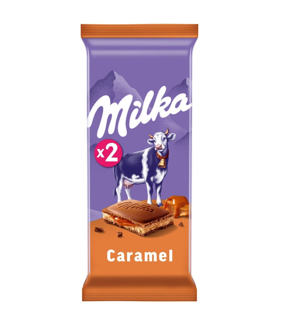 TABLETTE DE CHOCOLAT CARAMEL MILKA X2 200G