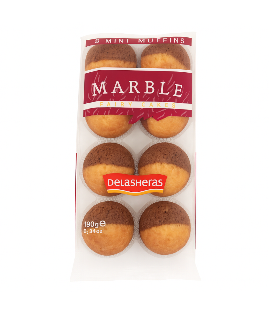 MINI MUFFINS MARBRE AU CHOCOLAT DELASHERAS 190G