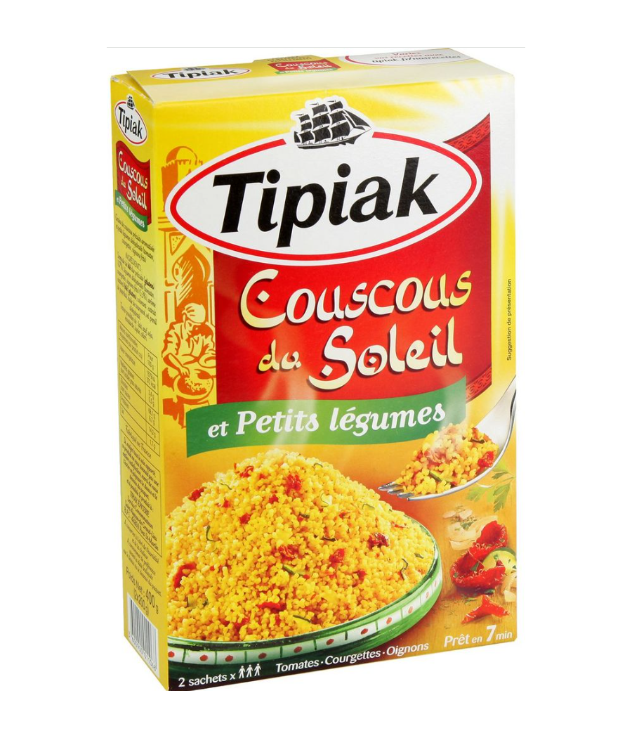 COUSCOUS DU SOLEIL ET PETITS LEGUMES TIPIAK 2 X 200G