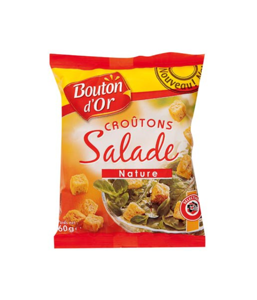 CEREALES BOUTON D'OR  CROUTONS SALADE SAVEUR NATURE 60G