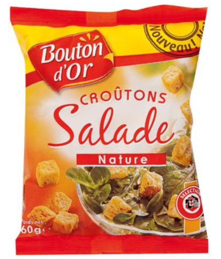 CEREALES BOUTON D'OR  CROUTONS SALADE SAVEUR NATURE 60G