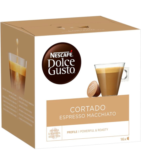 NESCAFE DOLCE GUSTO ESPRESSO MACCHIATO CORTADO X16 CAPSULES
