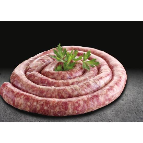 SAUCISSE BRASSE DE PORC VPF SOUS ATMOSPHERE ELABORE EN FRANCE