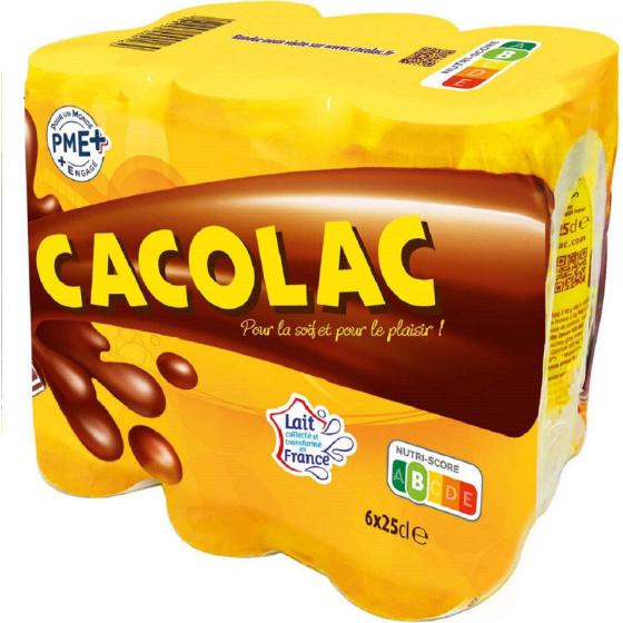 LAIT AROMATISE CACAO CACOLAC  6*25 CL