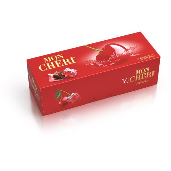 BOUCHEES CHOCOLAT NOIR MON CHERI LIQUEUR CERISE FERRERO ROCHER  168G