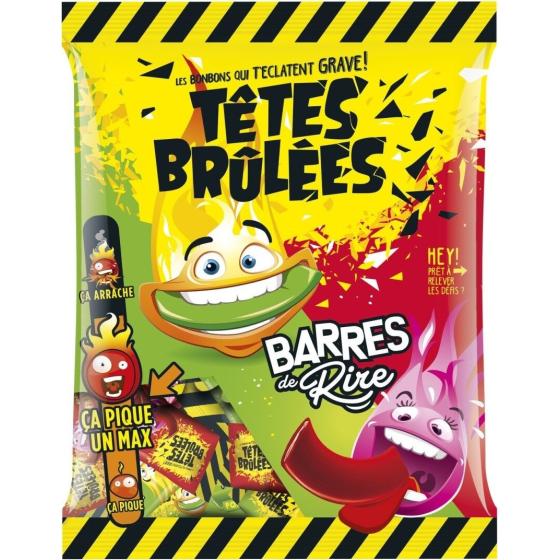 BONBON BARRES DE RIRE TÊTES BRULEES 200G