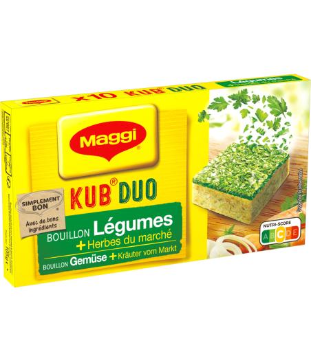 BOUILLON KUB DUO LEGUMES + HERBES DU MARCHE MAGGI 105G