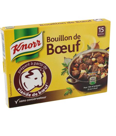KNORR UNILEVER BOUILLON BOEUF 15 TABLETTES 150G
