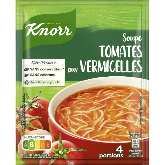 SOUPE DE TOMATES AUX VERMICELLES 4 PORTIONS KNORR  67G