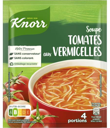 SOUPE DE TOMATES AUX VERMICELLES 4 PORTIONS KNORR  67G