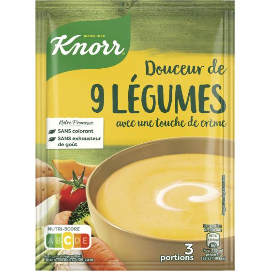 SOUPE DESHYDRATEE DOUCEUR DE 9 LEGUMES KNORR 84G