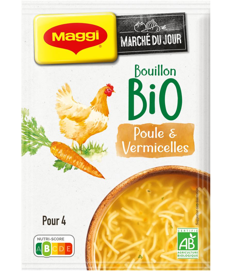 SOUPE BOUILLON BIO POULE VERMICELLE MAGGI  65G