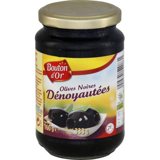 OLIVES NOIRES DENOYAUTEES BOUTON D'OR 160G