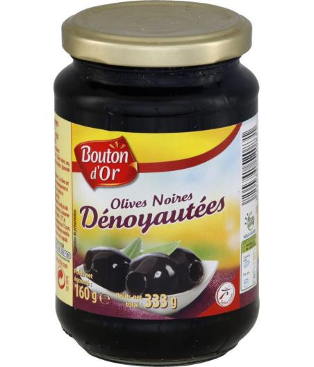 OLIVES NOIRES DENOYAUTEES BOUTON D'OR 160G