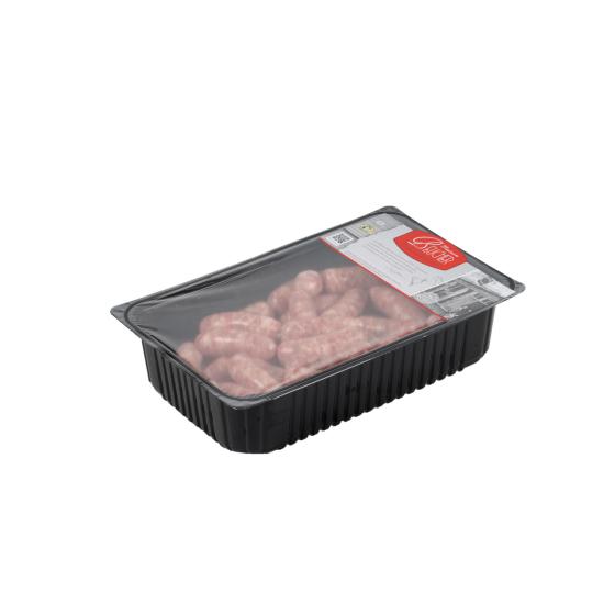 MINI CHIPOLATAS DE PORC VPF BARQUETTE SOUS ATMOSPHERE X50 ELABOREE EN FRANCE
