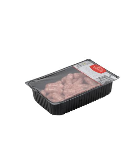 MINI CHIPOLATAS DE PORC VPF BARQUETTE SOUS ATMOSPHERE X50 ELABOREE EN FRANCE