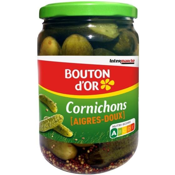 CORNICHONS AIGRES-DOUX BOUTON D'OR 360G