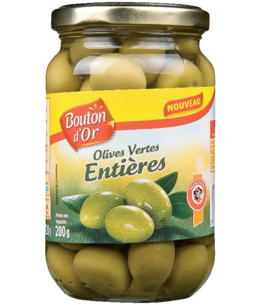 OLIVES VERTES ENTIERES BOUTON D'OR 200G