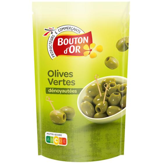 OLIVES VERTES DENOYAUTEES BOUTON D'OR 320G