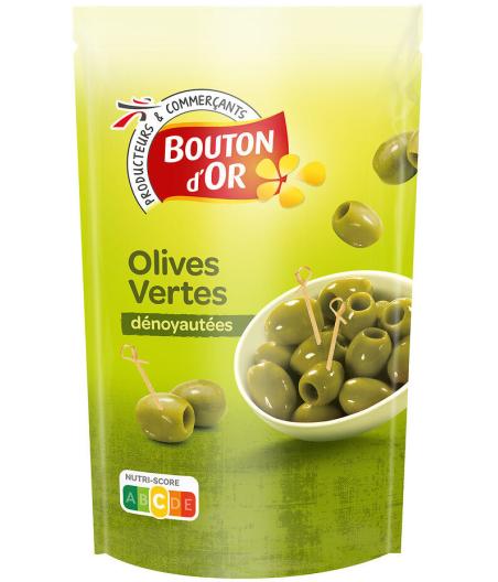 OLIVES VERTES DENOYAUTEES BOUTON D'OR 320G
