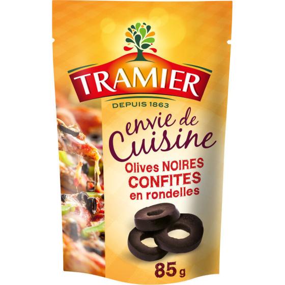 OLIVES NOIRES EN RONDELLES TRAMIER 85G