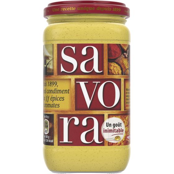 AMORA SPECIALITE A LA MOUTARDE DE DIJON AUX EPICES ET AROMATES SAVORA BOCAL 385G