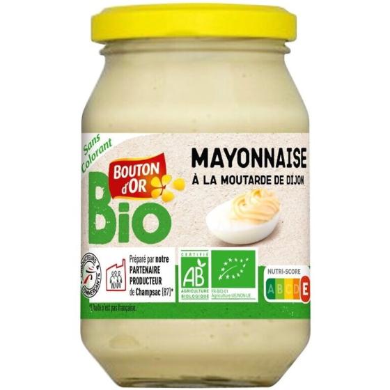 MAYONNAISE BOUTON D'OR À LA MOUTARDE DE DIJON BIO 235G