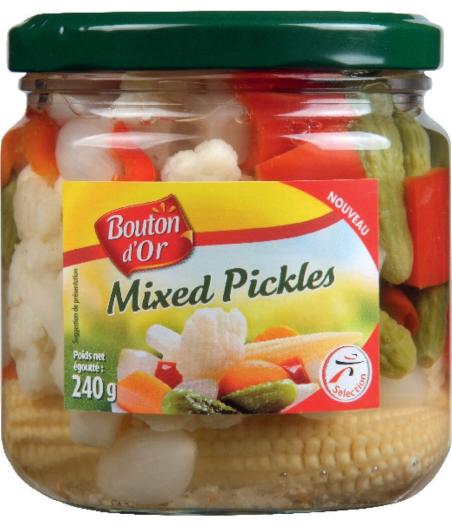 MIXED PICKLES BOUTON D'OR 240G
