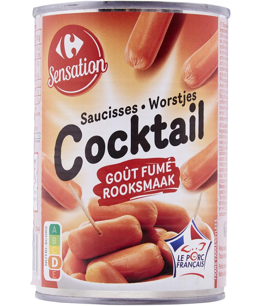 SAUCISSES COCKTAIL GOUT FUME CARREFOUR  220G