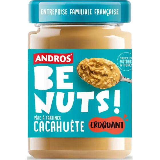 PATE A TARTINER CACAHUETE CROQUANT BE NUTS ANDROS 325G