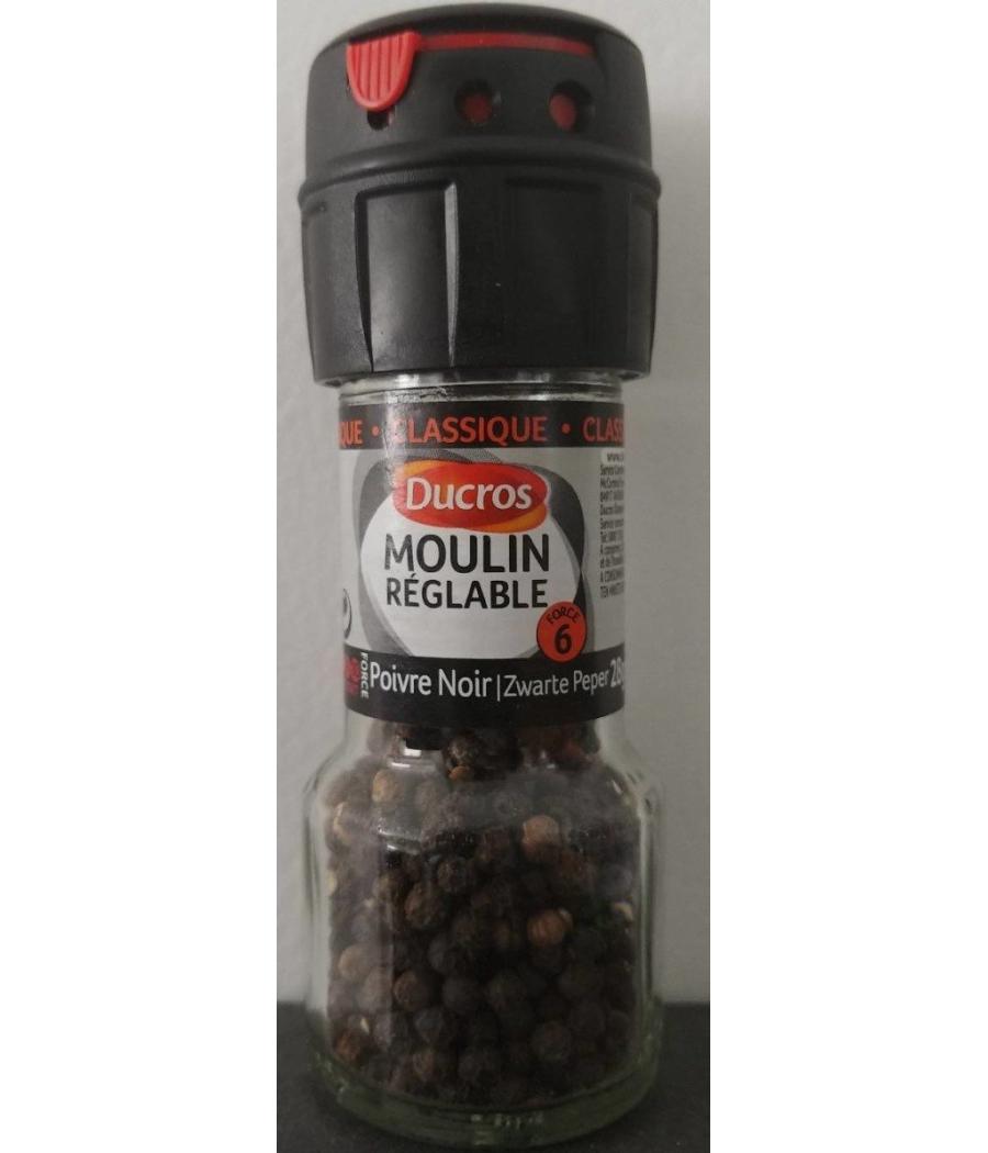 POIVRE DUCROS NOIR EN GRAINS FORCE 6 28G