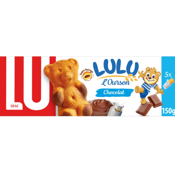 GATEAUX L'OURSON FOURRES AU CHOCOLAT LU  150G