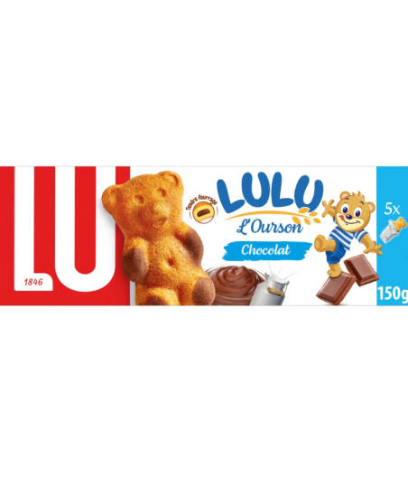 GATEAUX L'OURSON FOURRES AU CHOCOLAT LU  150G