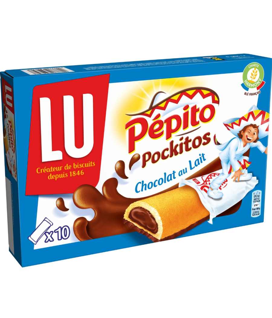 BISCUIT PEPITO  CHOCOLAT AU LAIT LU 295G