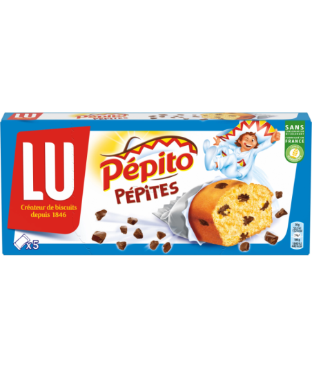 GATEAUX PEPITO FOURRES AUX  PEPITES DE  CHOCOLAT  LU 150G