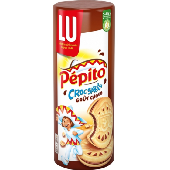 BISCUITS PEPITO CROC SABLE GOUT CHOCOLAT LU  294G