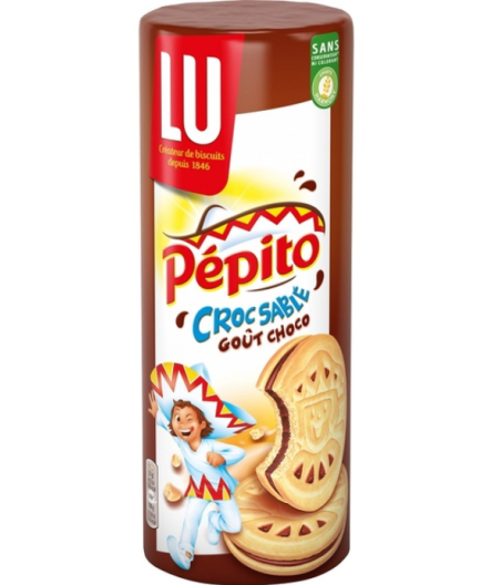 BISCUITS PEPITO CROC SABLE GOUT CHOCOLAT LU  294G